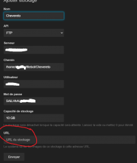 Tableau de bord - Paramètres - Stockage externe - Chevereto.png
